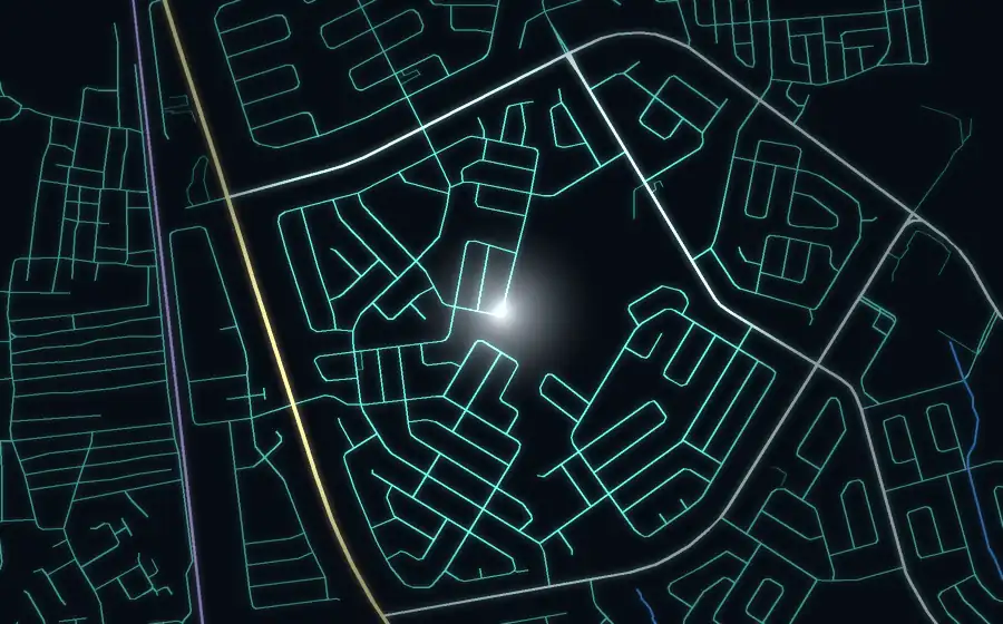 Street map of Lenasia South with a light for Theba Realtors 2.0